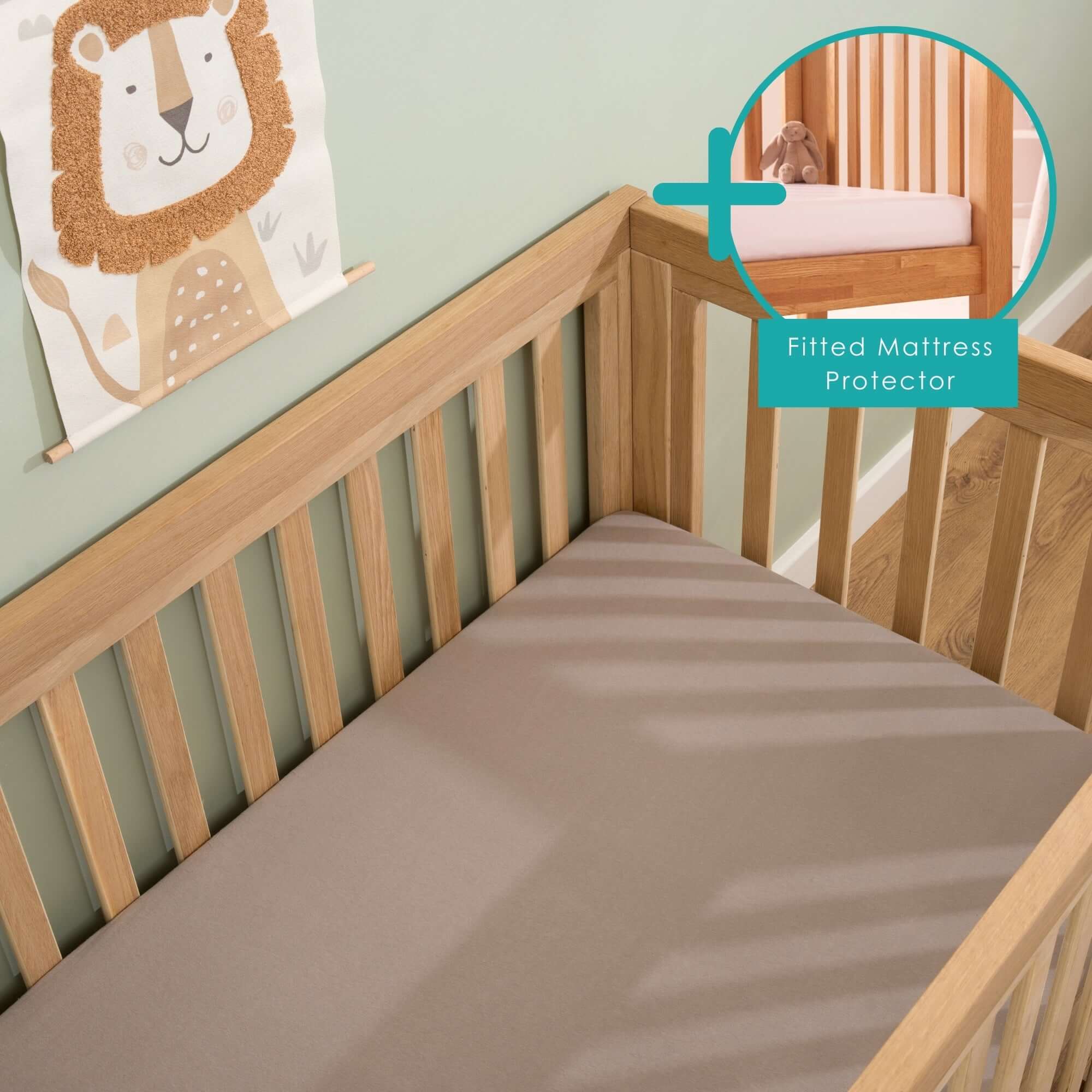 2 Pack Fitted Cotton Cot Sheets - 120 x 60 cm - Image 6