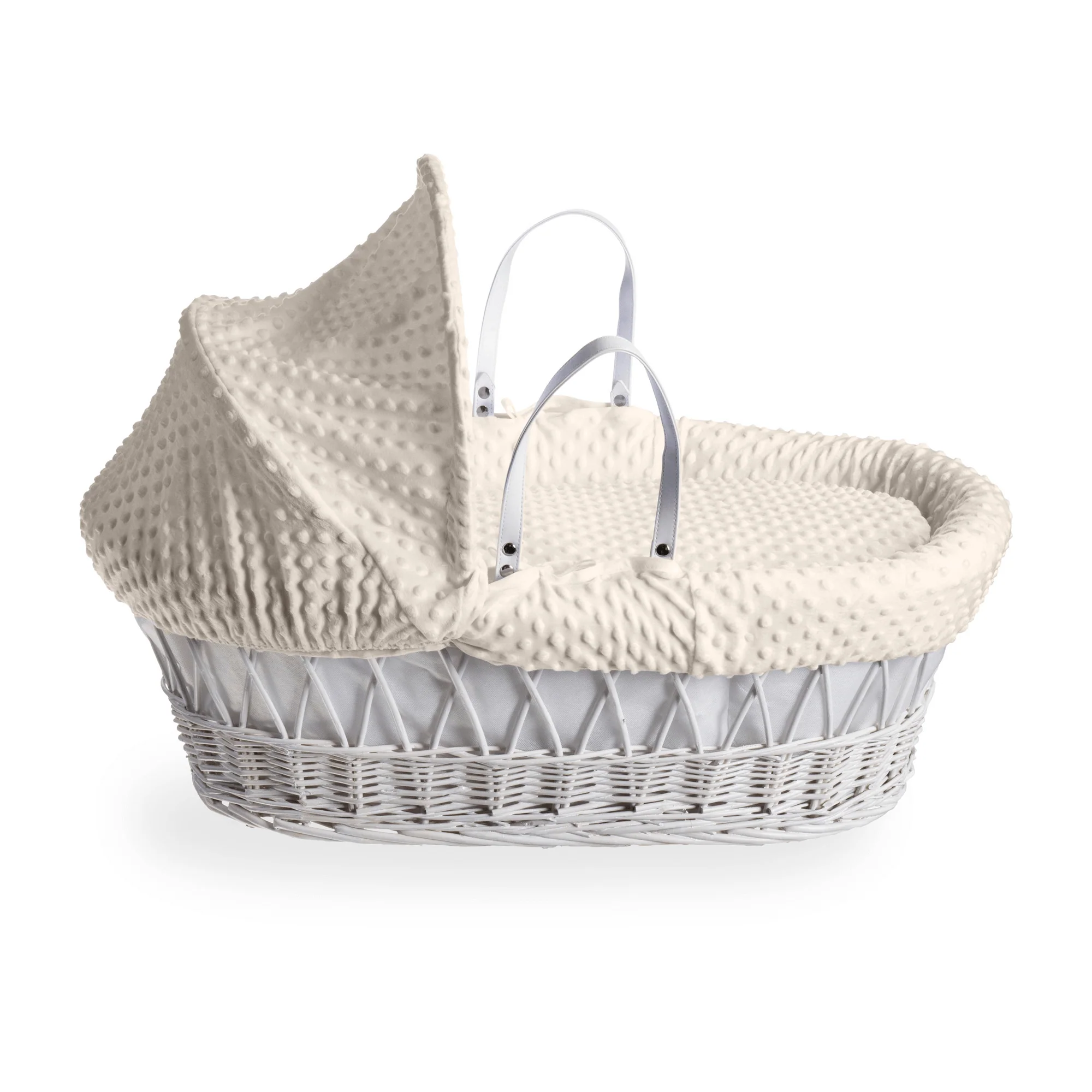 Dimple White Wicker Moses Basket - Image 16
